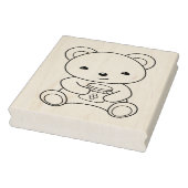 Niedlicher Bär, der eine Honey Jar Farbseite hält Gummistempel (Stempel)