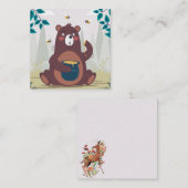 Niedlicher Bär, der Honig genießt Mitteilungskarte (Vorne/Hinten)