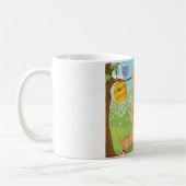Niedlicher Bär, der Honig isst Kaffeetasse (Links)