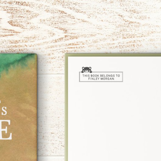 Niedlicher Bär Dieses Buch gehört zu benennen Permastempel