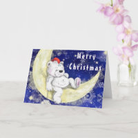 Niedlicher Bär Dream Weihnachtskarte