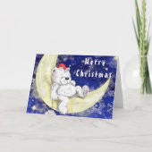 Niedlicher Bär Dream Weihnachtskarte Karte (Vorderseite)