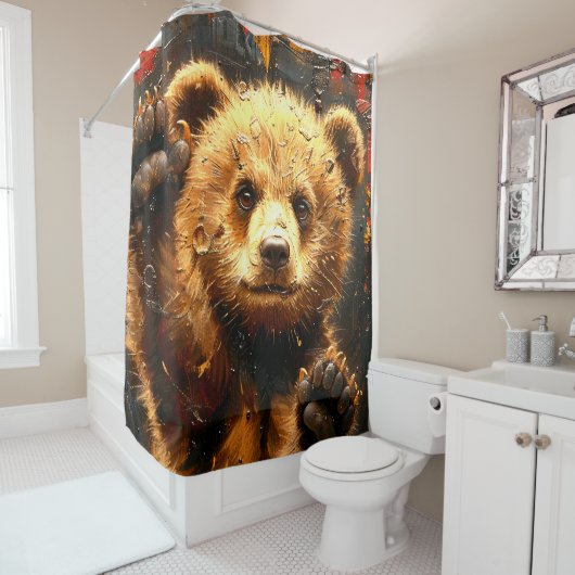 Niedlicher Bär Duschvorhang (Beispiel)