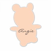 Niedlicher Bär eines beliebigen Farbenautos Aufkleber (Vorderseite)