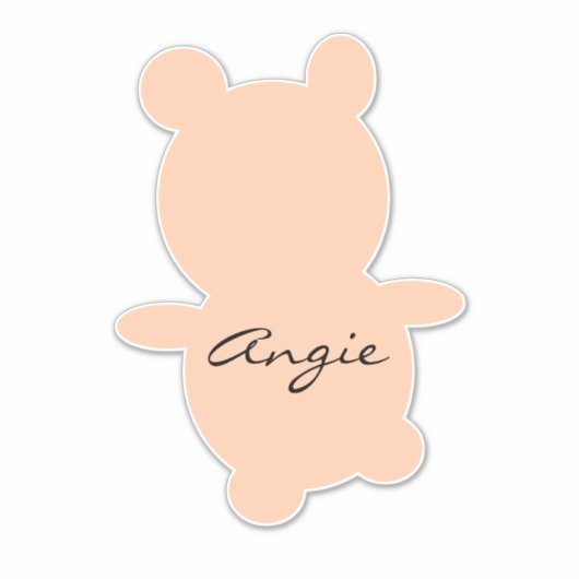 Niedlicher Bär eines beliebigen Farbenautos Aufkleber (Vorderseite)