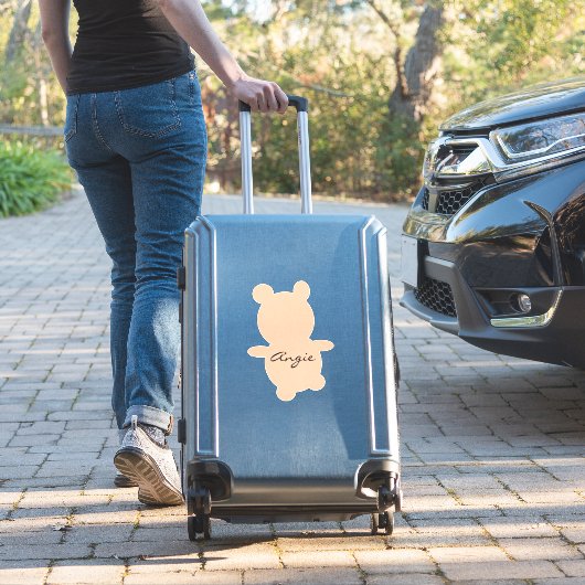 Niedlicher Bär eines beliebigen Farbenautos Aufkleber (Koffer Insitu)