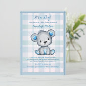 Niedlicher Bär für Kinderdusche Einladung (Stehend Vorderseite)