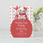 Niedlicher Bär - Geburt Einladung (Stehend Vorderseite)