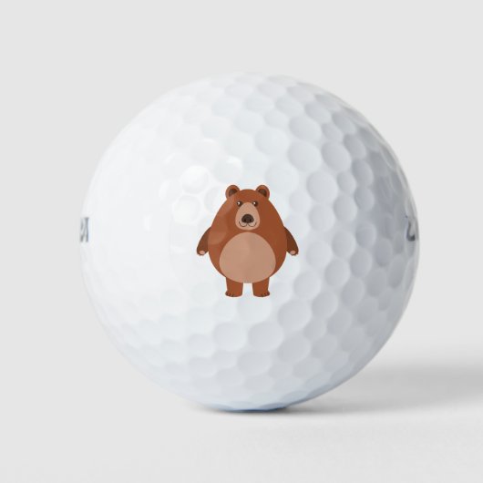 Niedlicher Bär Golfball (Vorderseite)