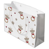 Niedlicher Bär Große Geschenktüte (Rückseite Schrägansicht)