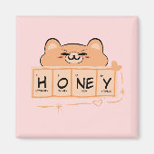 Niedlicher Bär "Honey" Magnet (Vorne)