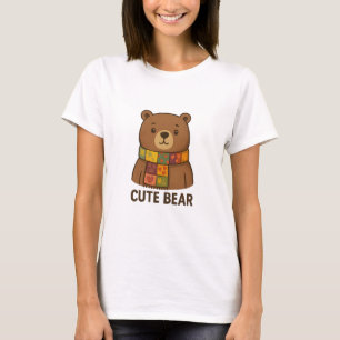 Niedlicher Bär im gemütlichen Scarf T-Shirt