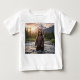 Niedlicher Bär im Mountains Baby T - Shirt