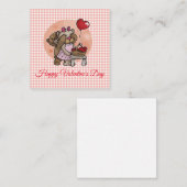 Niedlicher Bär in der Liebe Valentinstag Mitteilungskarte (Vorne/Hinten)