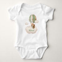 Niedlicher Bär in Hot-Air-Balloon Baby Bodysuit
