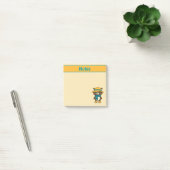 Niedlicher Bär in Hutnoten Post-it Klebezettel (Büro)