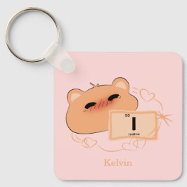 Niedlicher Bär in Liebe "I" Personalisieren Sie Co Schlüsselanhänger
