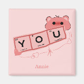 Niedlicher Bär in Liebe Magnet (Vorne)