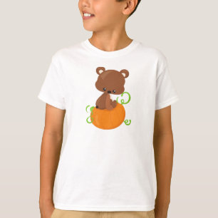 Niedlicher Bär, kleiner Bär, brauner Bär, Kürbisku T-Shirt
