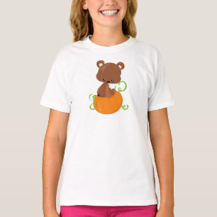 Niedlicher Bär, kleiner Bär, brauner Bär, Kürbisku T-Shirt
