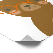 Niedlicher Bär lasst uns Kinder lesen Poster (Ecke)