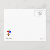 Niedlicher Bär mit Ballons Cartoon Kinder Postkart Postkarte (Rückseite)