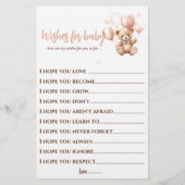 Niedlicher Bär mit Balloons | Baby Pink Flyer (Vorne)