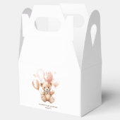 Niedlicher Bär mit Balloons | Baby Pink Geschenkschachtel (Geöffnet)