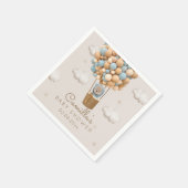 Niedlicher Bär mit Balloons Kinderdusche Serviette (Ecke)