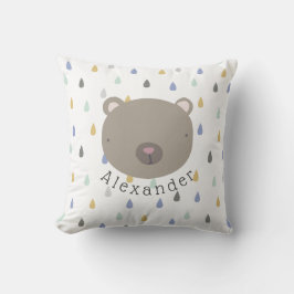 Niedlicher Bär mit benutzerdefinierbarem Namen Kissen