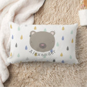 Niedlicher Bär mit benutzerdefinierbarem Namen Lendenkissen (Decke)