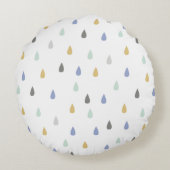 Niedlicher Bär mit benutzerdefinierbarem Namen Rundes Kissen (Rückseite)