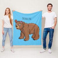 Niedlicher Bär mit Blume Cartoon Abbildung