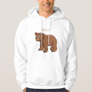 Niedlicher Bär mit Blume Cartoon Abbildung Hoodie