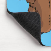 Niedlicher Bär mit Blume Cartoon Abbildung Mousepad (Ecke)