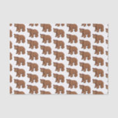 Niedlicher Bär mit Blume Cartoon Abbildung Seidenpapier (Vorderseite)