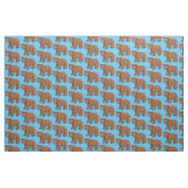 Niedlicher Bär mit Blume Cartoon Abbildung Stoff (Fat Quarter (45,7 x 55,9 cm))