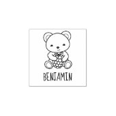 Niedlicher Bär mit einem Berry-Individuelle Name 1 Gummistempel (Prägung)