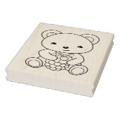 Niedlicher Bär mit einer Berry-Farbseite Gummistempel (Stempel)