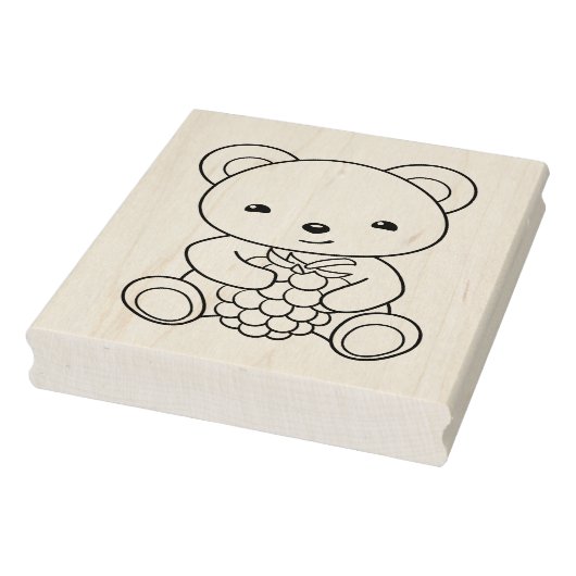 Niedlicher Bär mit einer Berry-Farbseite Gummistempel (Stempel)