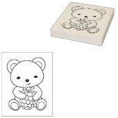 Niedlicher Bär mit einer Berry-Farbseite Gummistempel (Stempel)