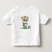 Niedlicher Bär mit Fußballball Kleinkind T-shirt (Rückseite)
