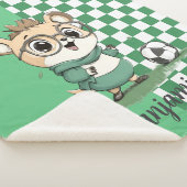 Niedlicher Bär mit Fußballball Sherpadecke (3/4)