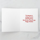 Niedlicher Bär mit Herz I Liebe Sie Valentine Karte (Innenseite)