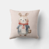 Niedlicher Bär mit Tasche Kissen (Rückseite)