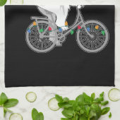 Niedlicher Bär mit Weihnachtsbaumgeschenk für Radf Geschirrtuch (Gefaltet)