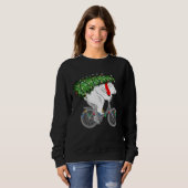 Niedlicher Bär mit Weihnachtsbaumgeschenk für Radf Sweatshirt (Vorne ganz)