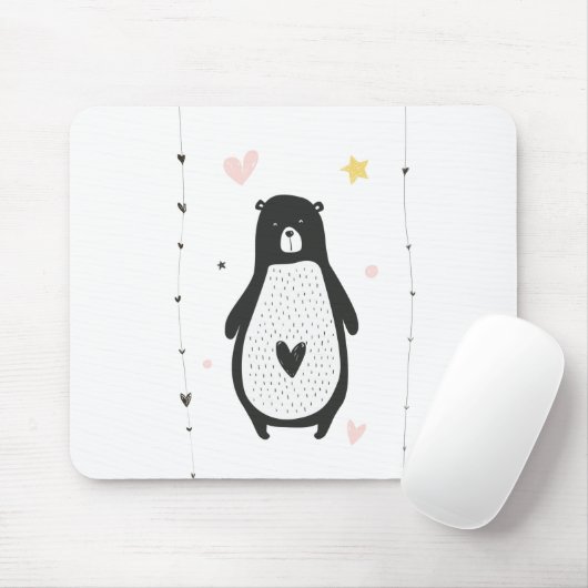 Niedlicher Bär Mousepad (Mit Mouse)