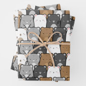 Niedlicher Bär Nahtloses Muster Geschenkpapier Set (Beispiel)
