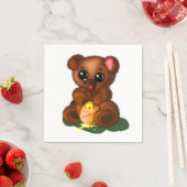 Niedlicher Bär Napkins Serviette (Beispiel)